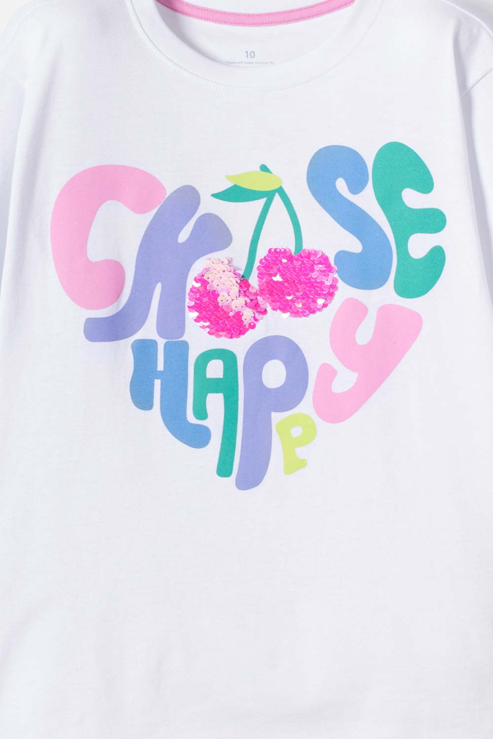 CAMISETA DE MIC MANGA CORTA BLANCO PARA NIÑA