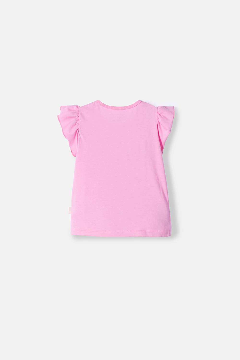 CAMISETA LITTLEMIC ROSADA MANGA CORTA CON BOLERO PARA NIÑA 2T A 5T