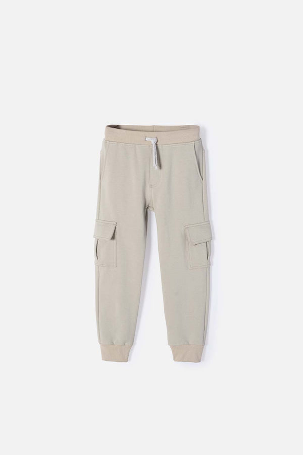 JOGGER DE MIC CON CORDÓN VERDE ACEITUNA PARA NIÑO