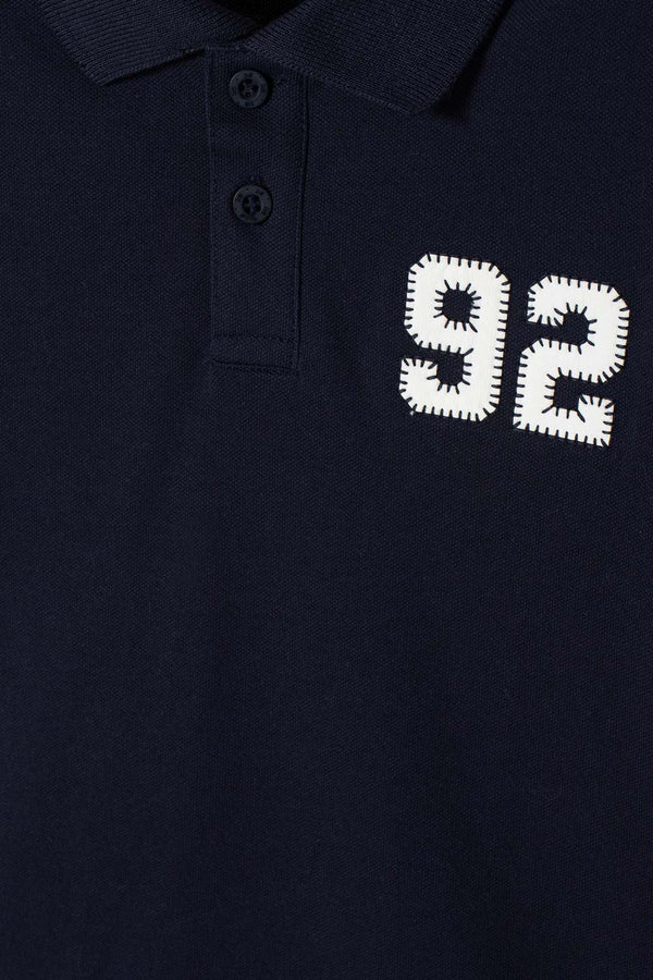 CAMISETA TIPO POLO DE MIC AZUL PARA NIÑO
