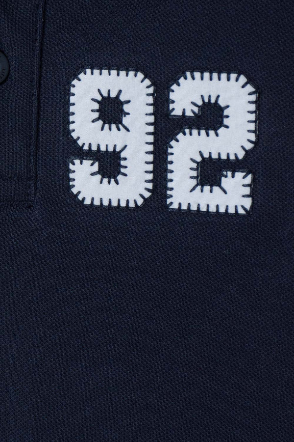 CAMISETA TIPO POLO DE MIC AZUL PARA NIÑO 2T A 5T