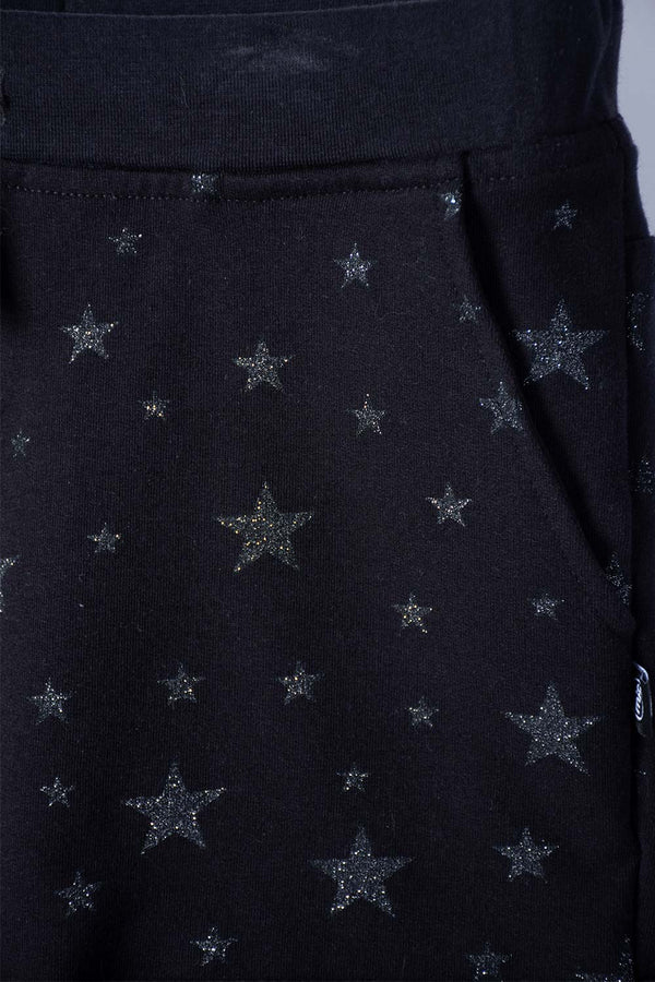 SHORT DE MIC CON CORDÓN NEGRO PARA NIÑA