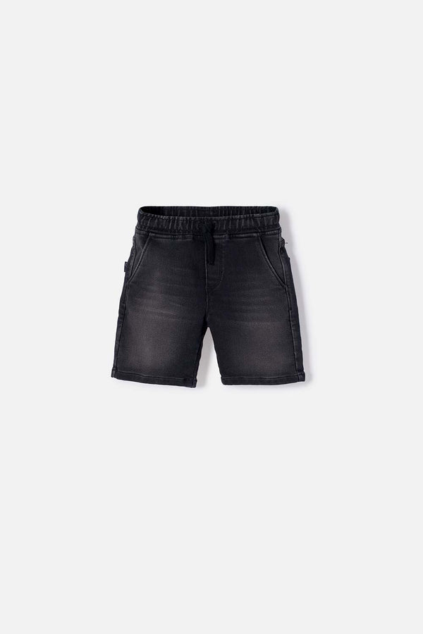 BERMUDA DE LITTLEMIC CON CORDÓN NEGRO PARA NIÑO 2T A 5T