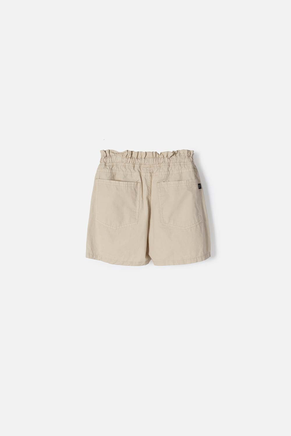 SHORT DE MIC CON CORDÓN CAQUI PARA NIÑA
