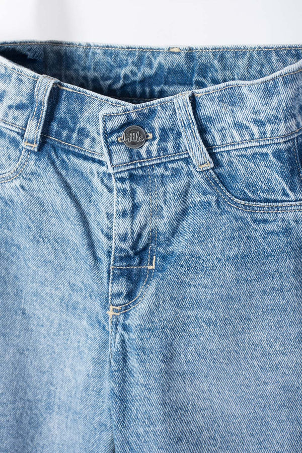 JEAN DE LITTLEMIC CON BOLSILLOS AZUL PARA NIÑA 2T A 6T