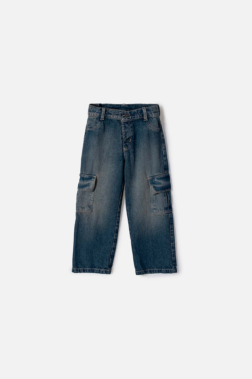 JEAN DE LITTLEMIC CON BOLSILLOS AZUL PARA NIÑO 2T A 6T