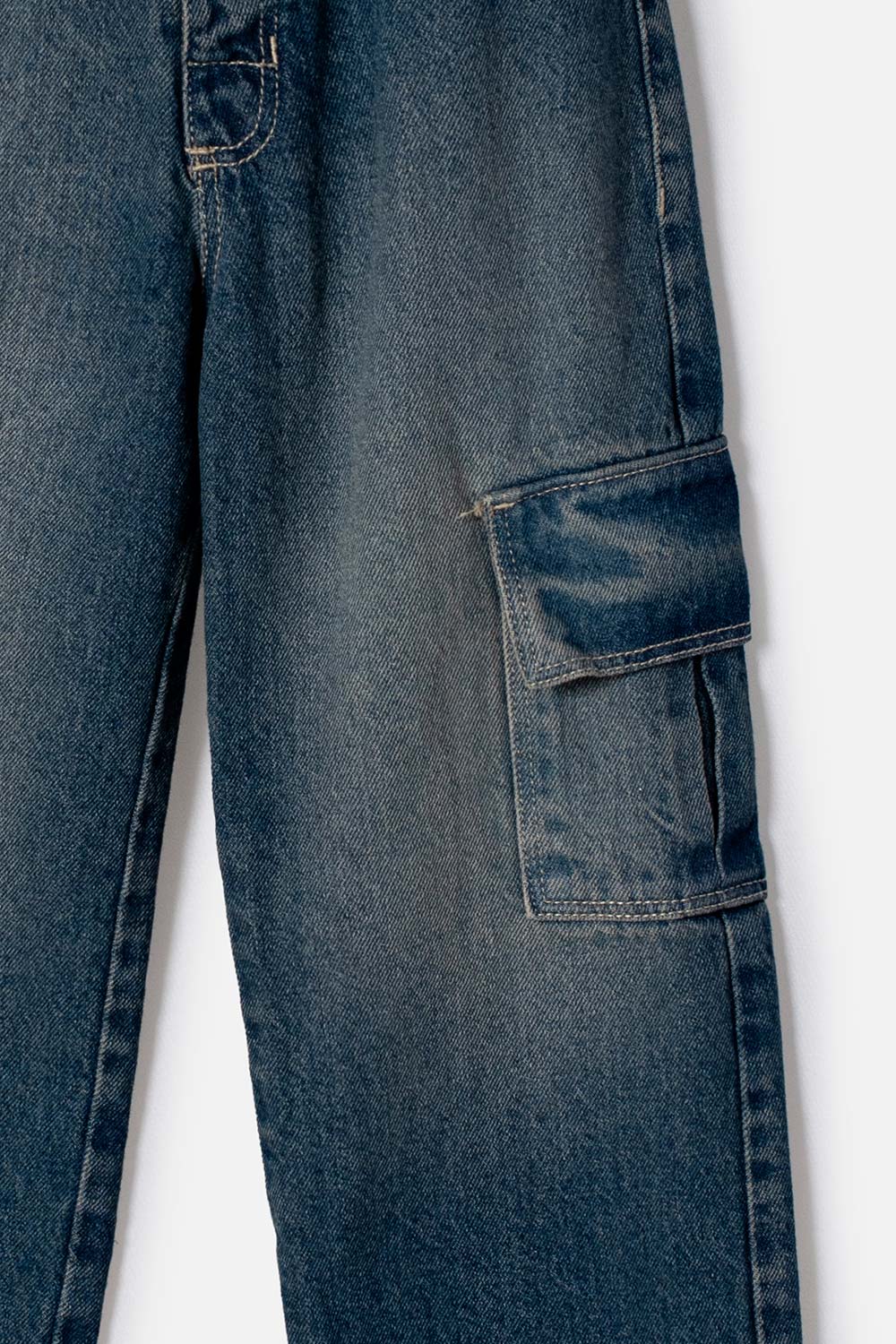 JEAN DE LITTLEMIC CON BOLSILLOS AZUL PARA NIÑO 2T A 6T