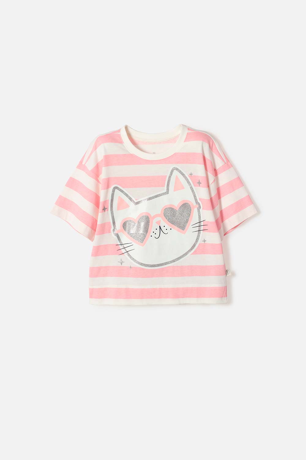 CAMISETA DE MIC MANGA CORTA MARFIL PARA NIÑA