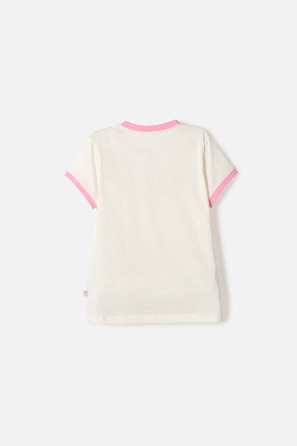 CAMISETA DE MIC MANGA CORTA MARFIL PARA NIÑA