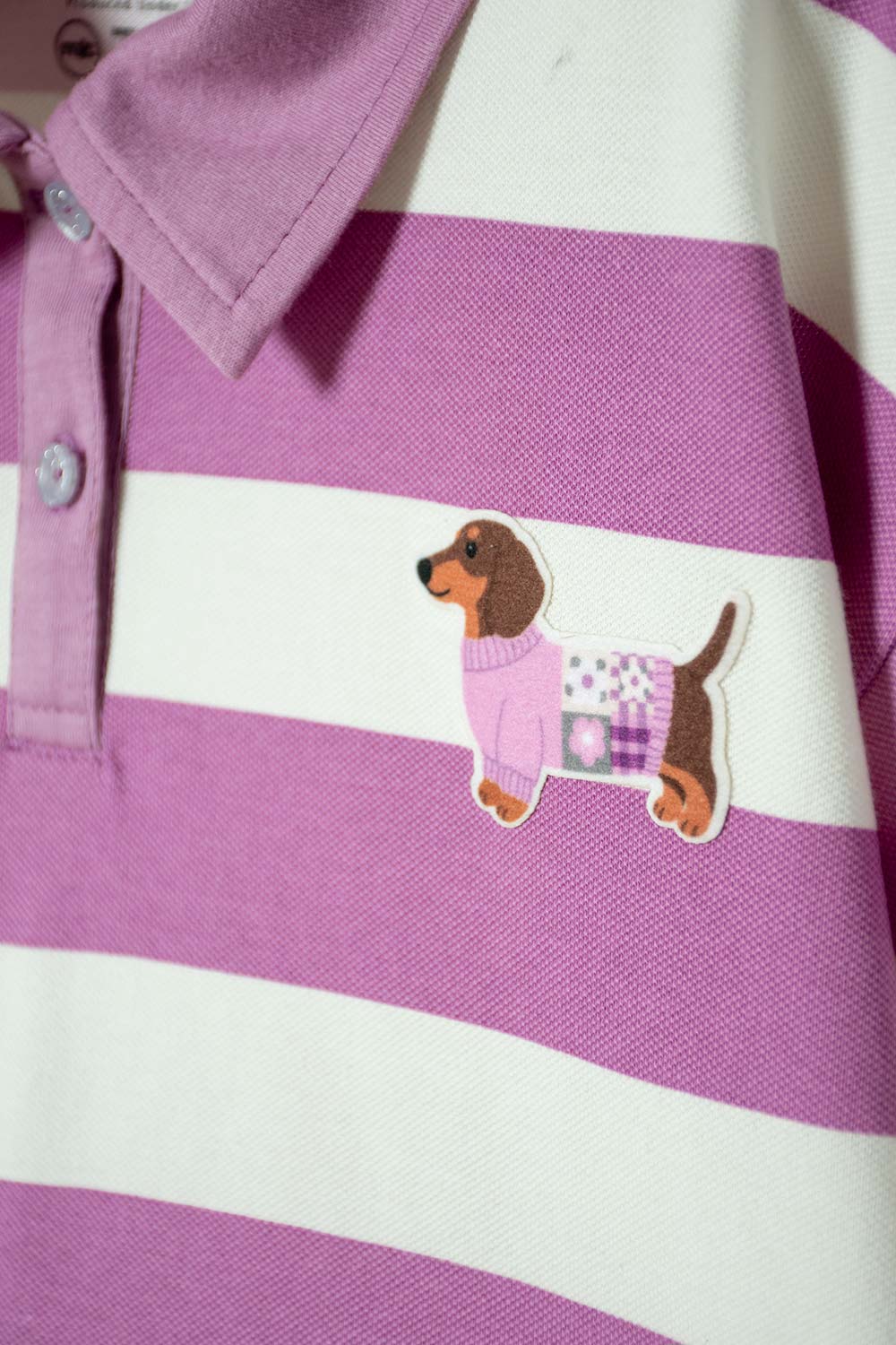 CAMISETA TIPO POLO DE MIC MULTICOLOR PARA NIÑA