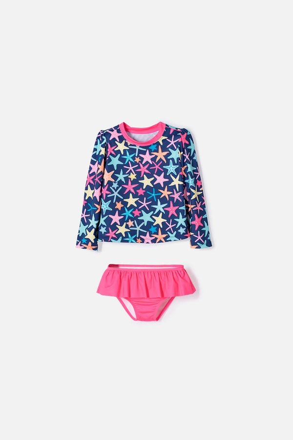 CONJUNTO DE BAÑO DE LITTLEMIC MULTICOLOR PARA NIÑA 2T A 6T
