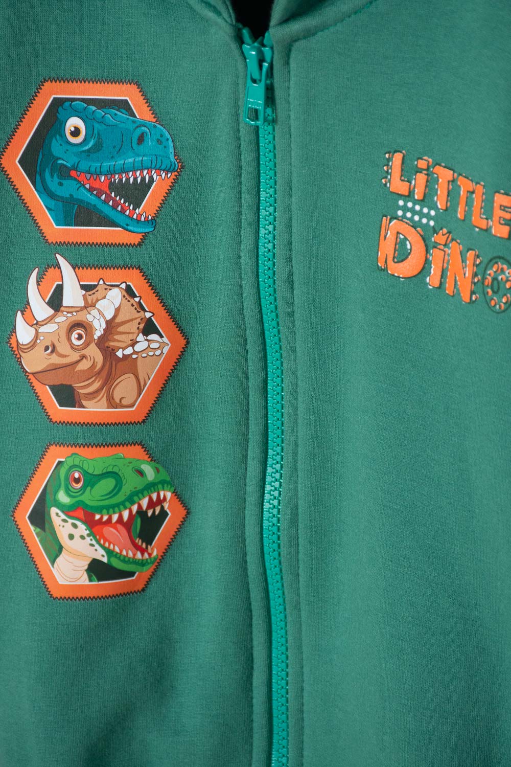 BUZO DE LITTLEMIC CON CIERRE VERDE PARA NIÑO 2T A 6T