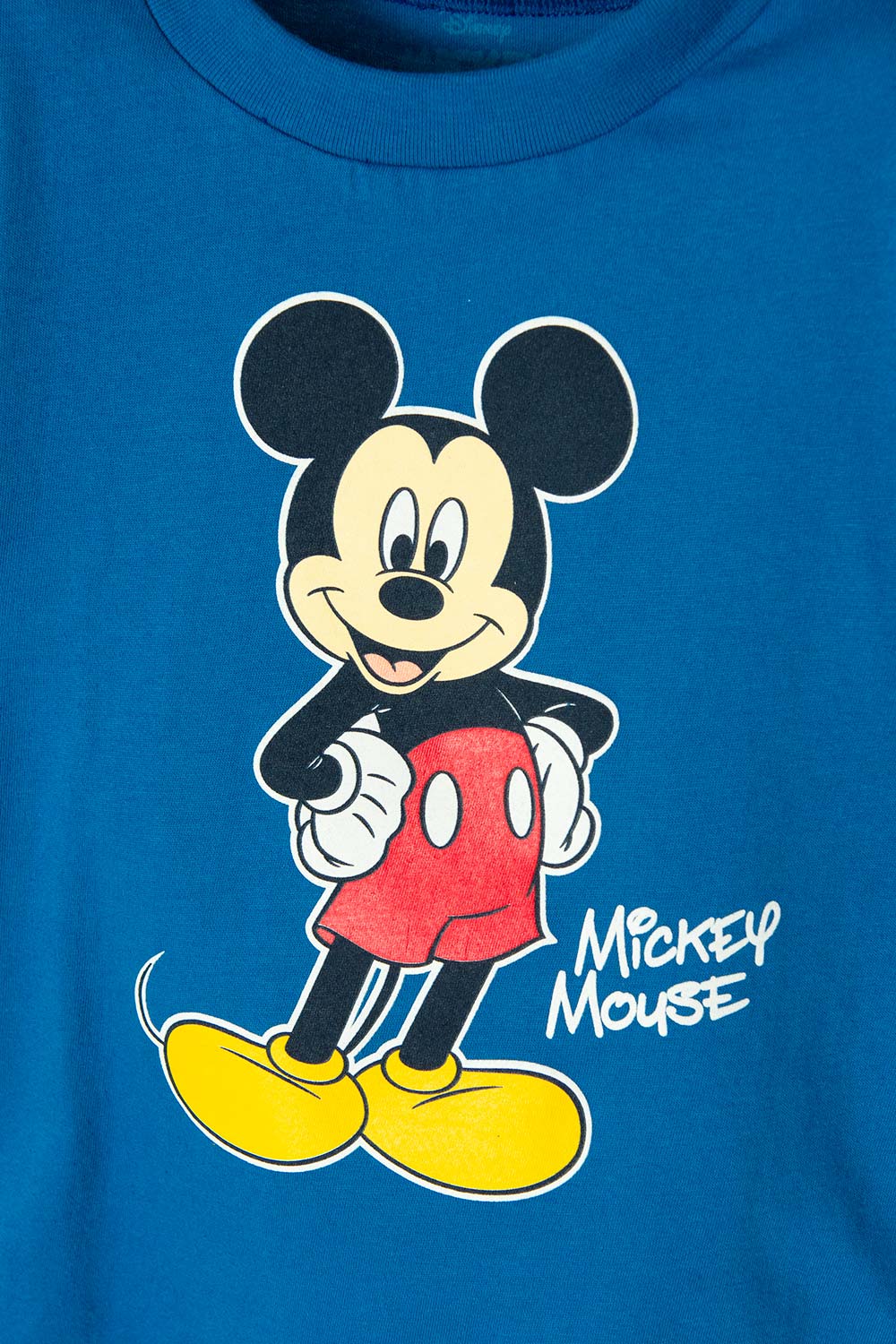 CONJUNTO DE MICKEY MOUSE AZUL Y GRIS DE PANTALÓN LARGO PARA NIÑO 2T A 5T