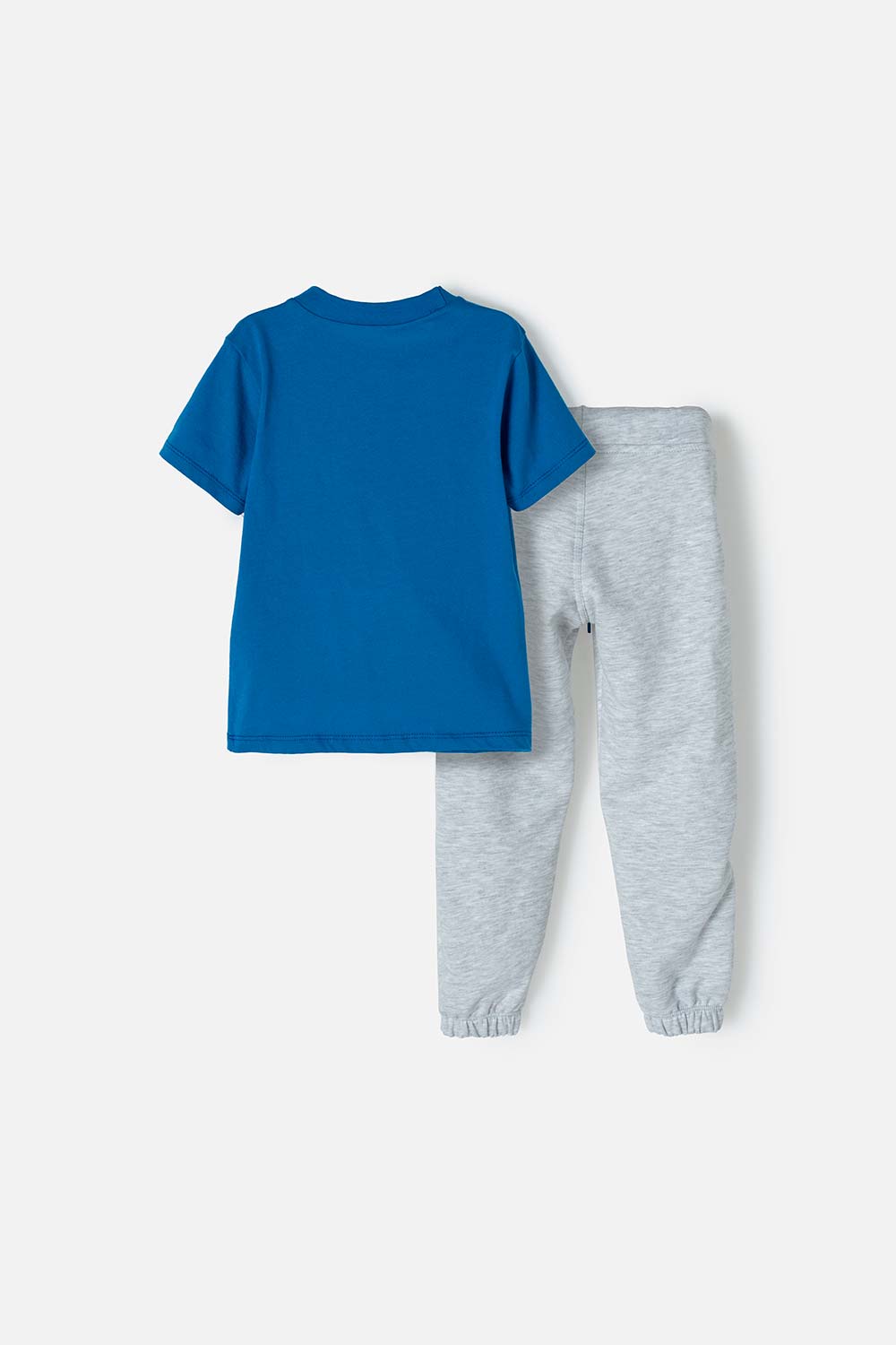 CONJUNTO DE MICKEY MOUSE AZUL Y GRIS DE PANTALÓN LARGO PARA NIÑO 2T A 5T