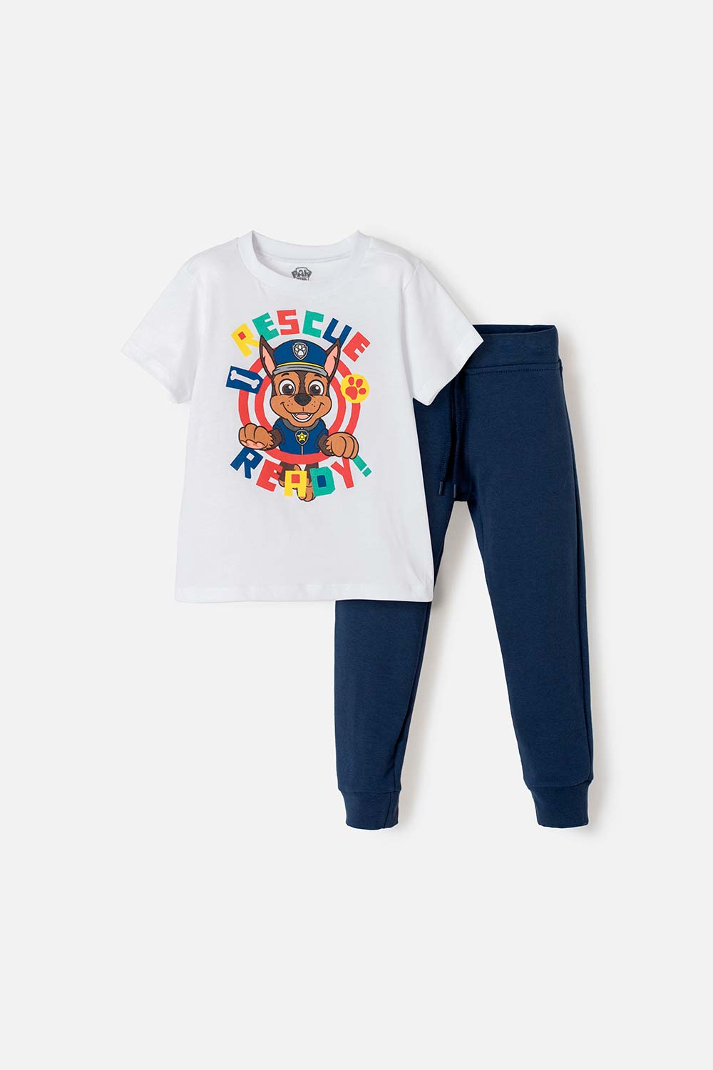 CONJUNTO DE PAW PATROL DE PANTALÓN LARGO AZUL Y BLANCO PARA NIÑO 2T A 5T