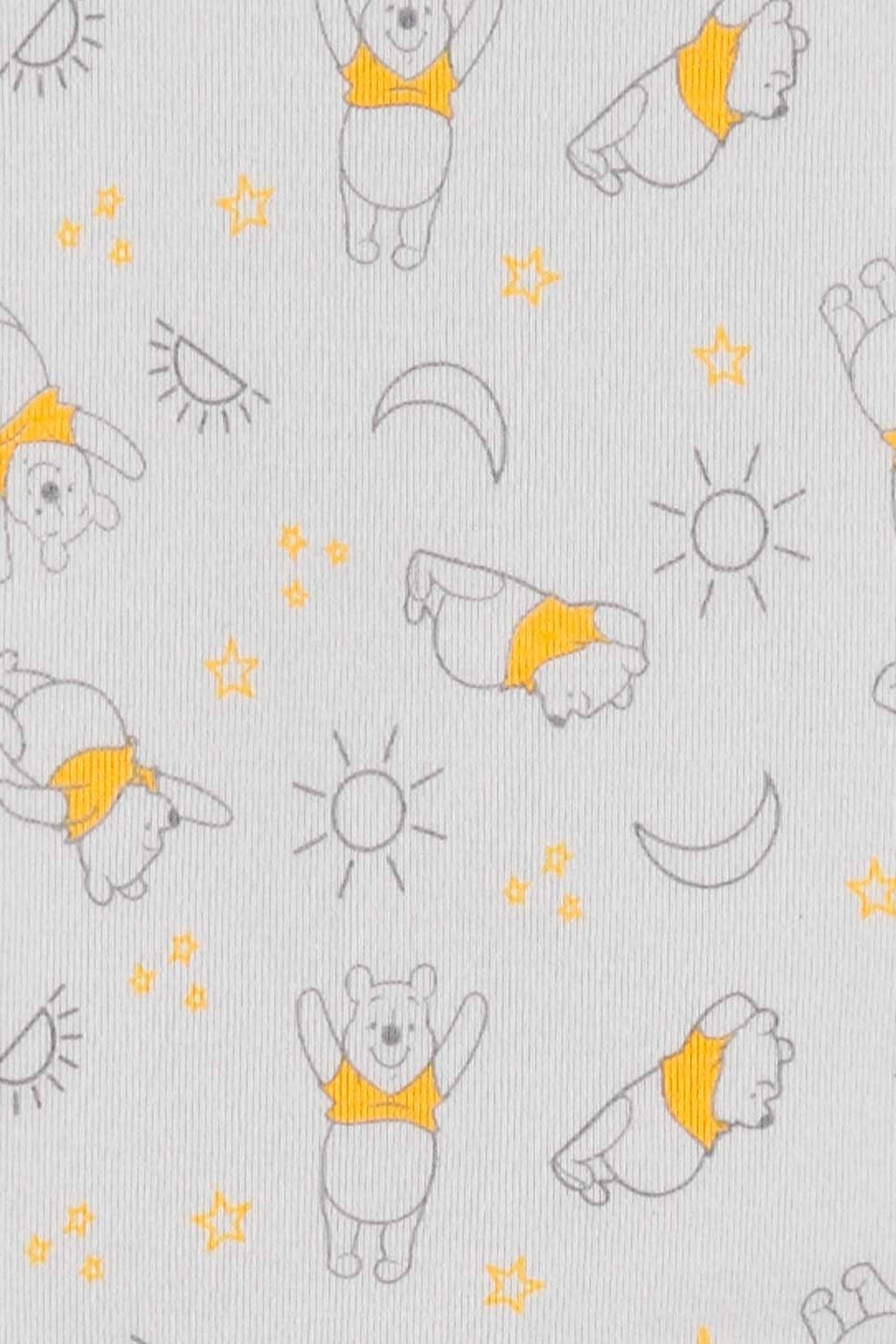 DÚO BODIES DE WINNIE THE POOH MANGA SISA MOSTAZA Y MARFIL PARA BEBÉ NIÑA