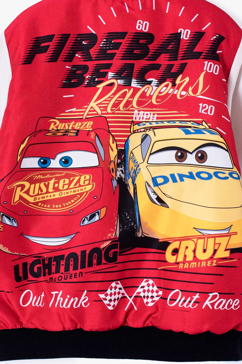 CHAQUETA DE CARS CON CIERRE ROJA Y BLANCA PARA NIÑO