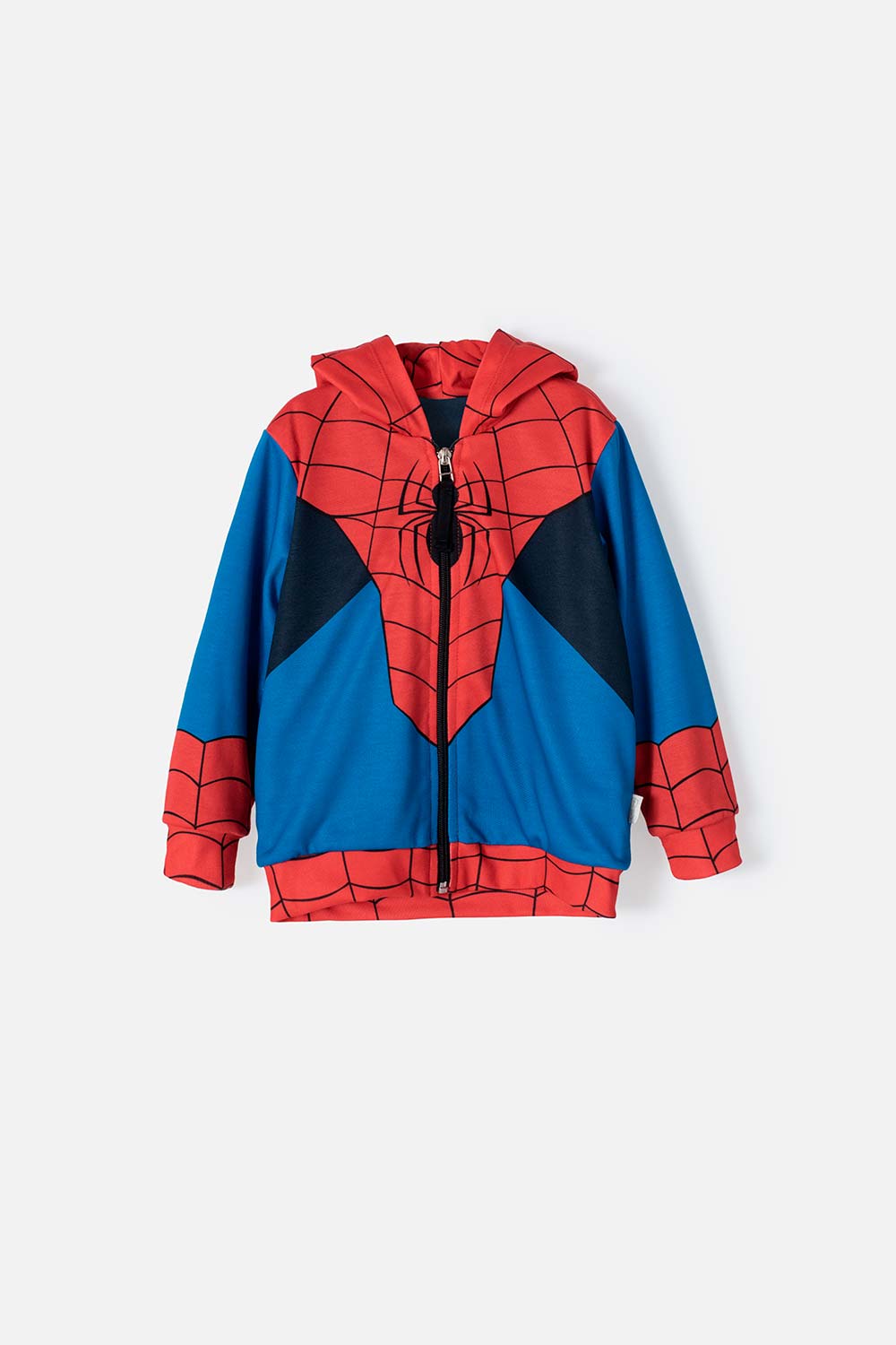 CHAQUETA DE SPIDER-MAN ABIERTO ROJO Y AZUL PARA NIÑO 2T A 5T