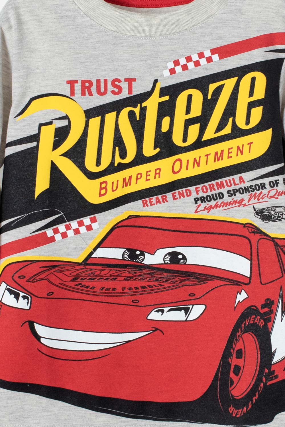 CAMISETA DE CARS GRIS MANGA LARGA PARA NIÑO 2T A 5T