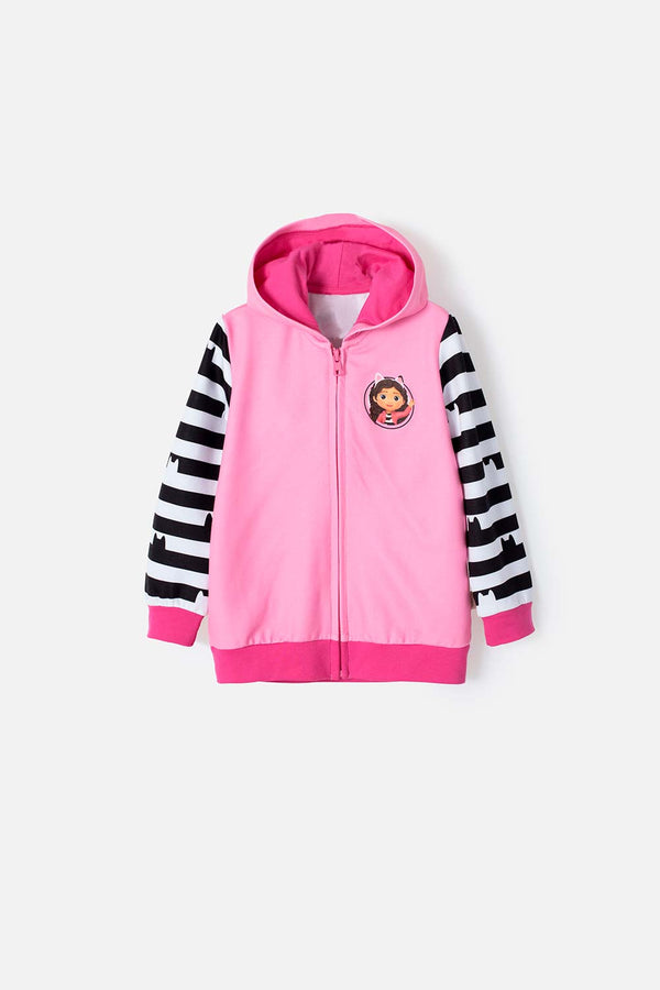 BUZO DE GABBY'S DOLLHOUSE ABIERTO ROSADO PARA NIÑA 2T A 5T