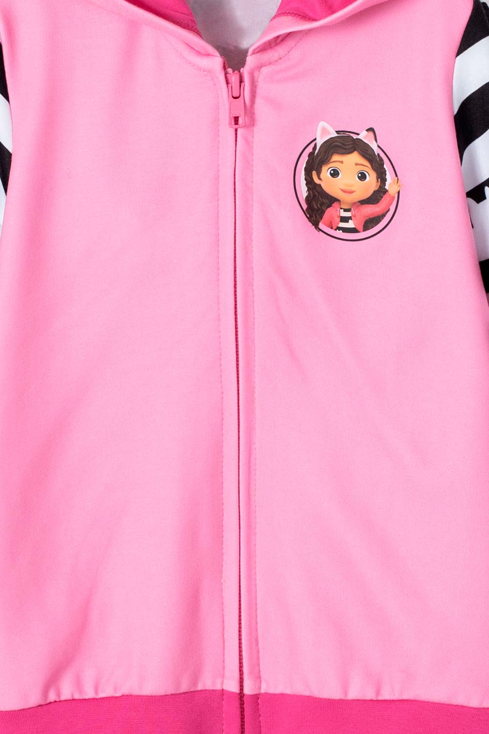 BUZO DE GABBY'S DOLLHOUSE ABIERTO ROSADO PARA NIÑA 2T A 5T