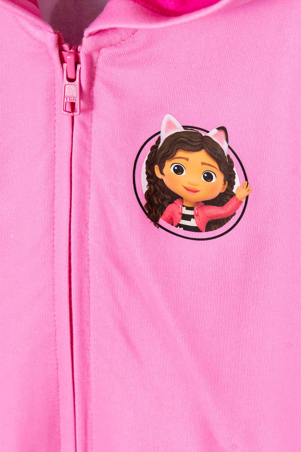 BUZO DE GABBY'S DOLLHOUSE ABIERTO ROSADO PARA NIÑA 2T A 5T