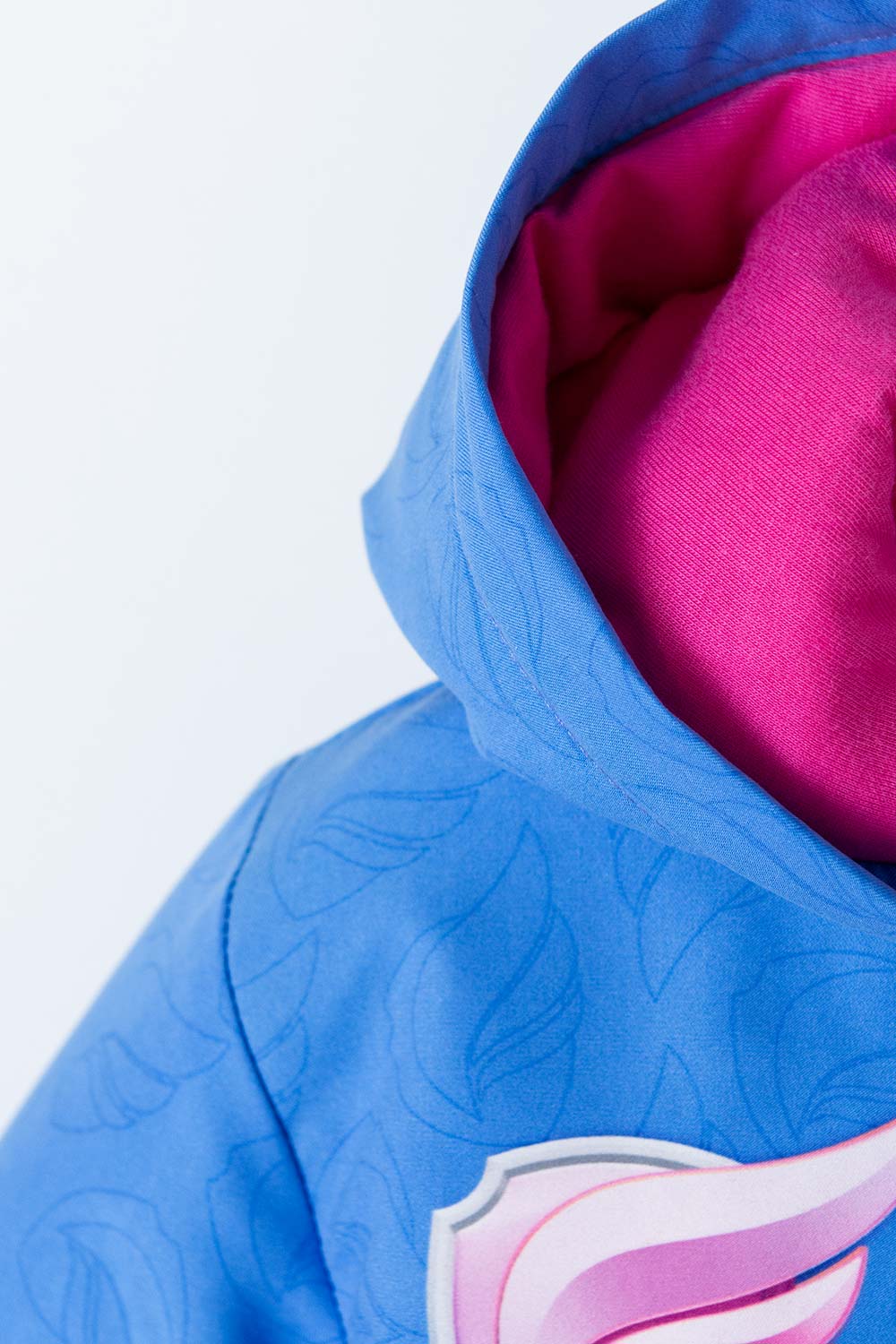 CHAQUETA DE PAW PATROL CON CAPUCHA AZUL Y FUCSIA PARA NIÑA 2T A 5T