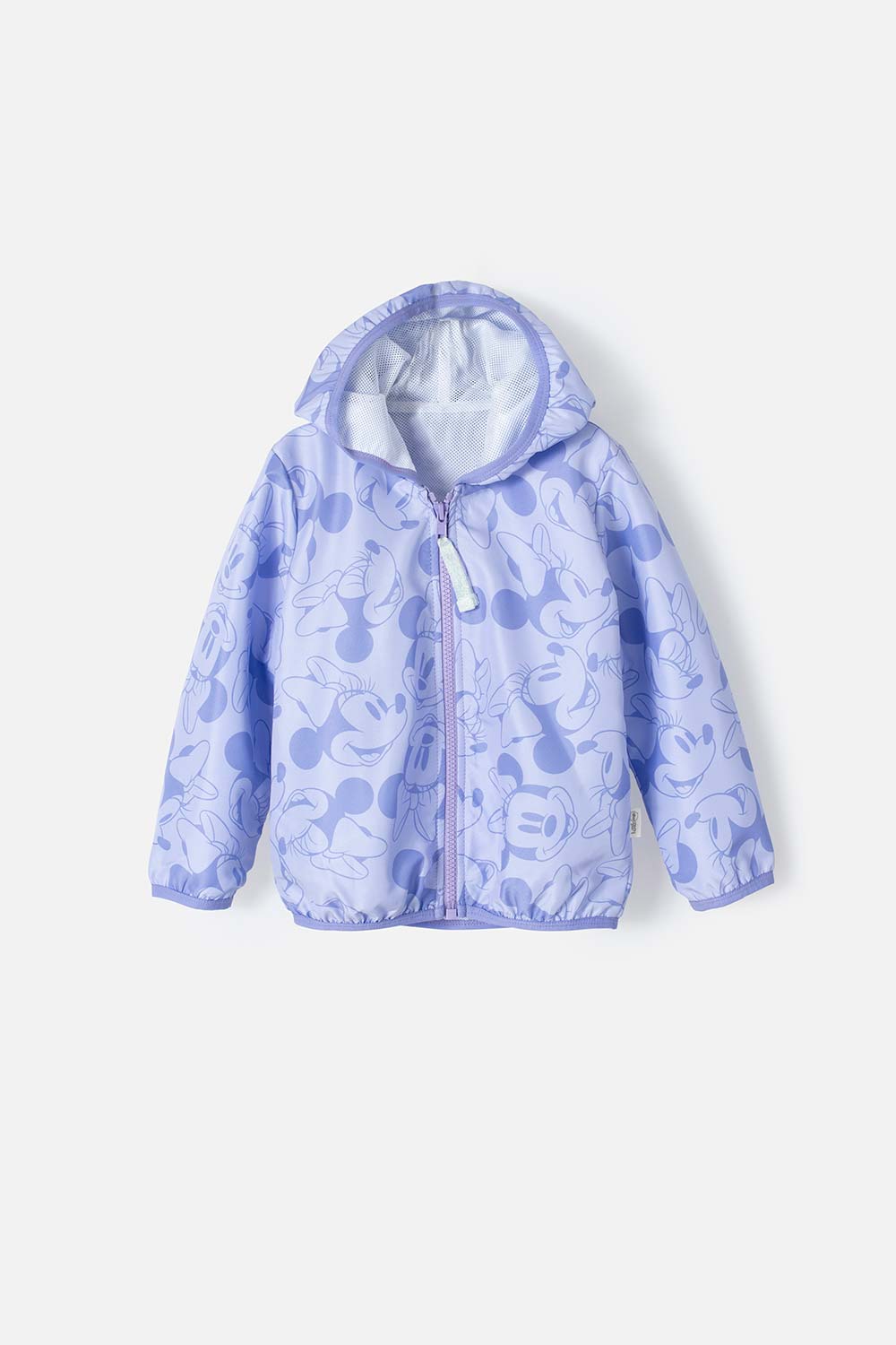 CHAQUETA DE MINNIE MOUSE CON CAPUCHA LILA PARA NIÑA 2T A 5T