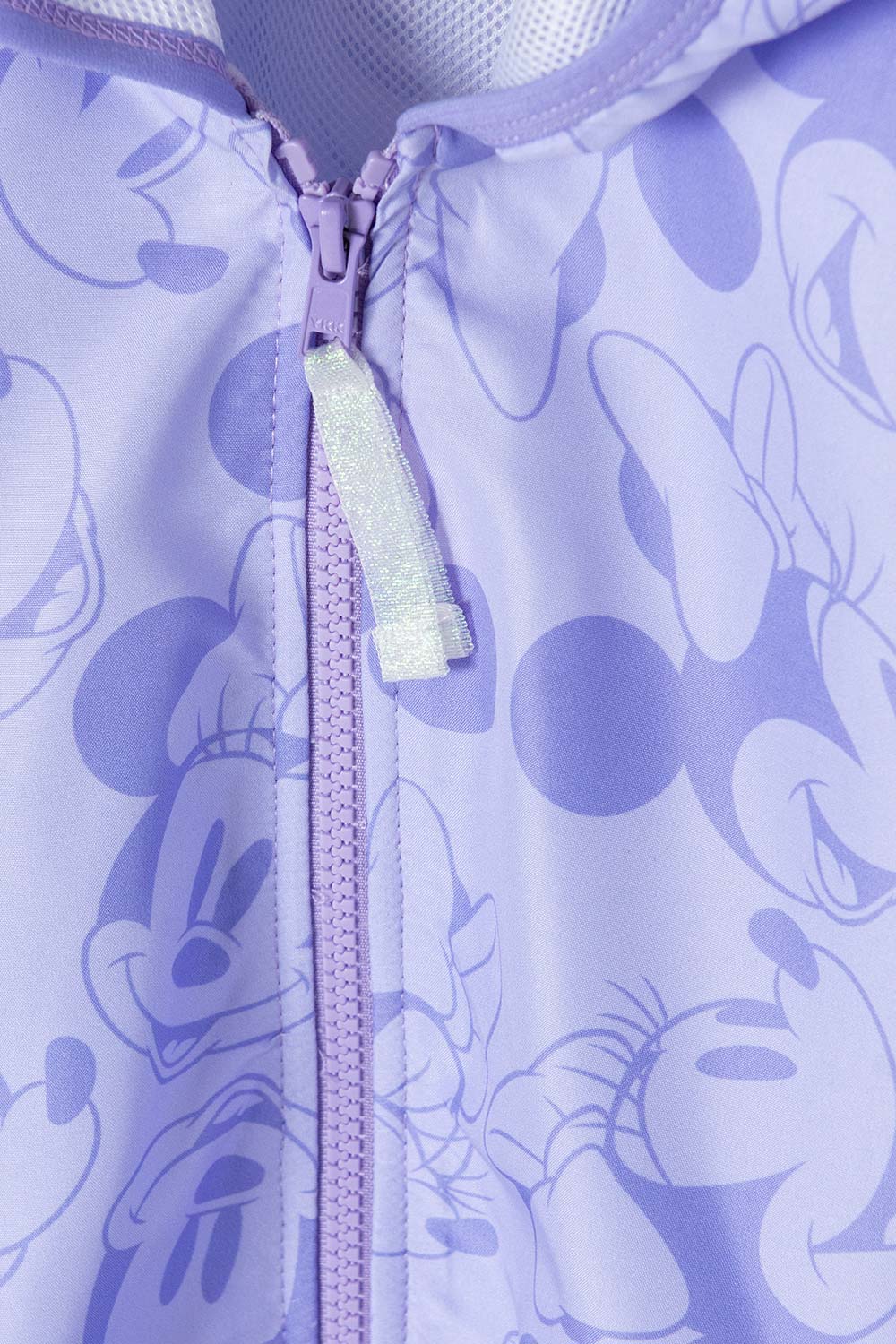 CHAQUETA DE MINNIE MOUSE CON CAPUCHA LILA PARA NIÑA 2T A 5T