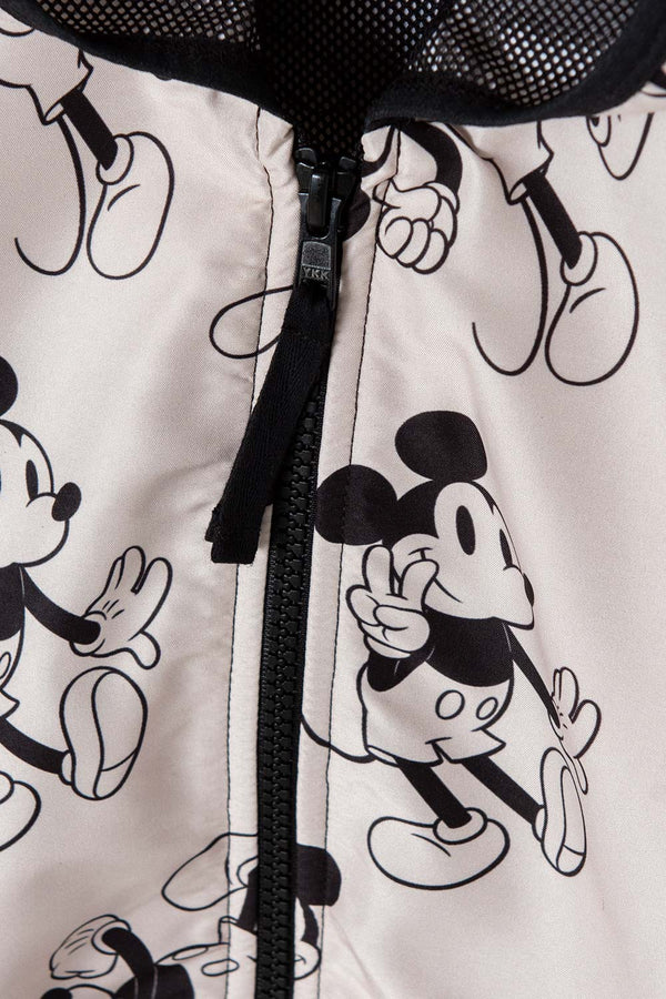 CHAQUETA DE MICKEY MOUSE CON CIERRE CAQUI PARA NIÑA