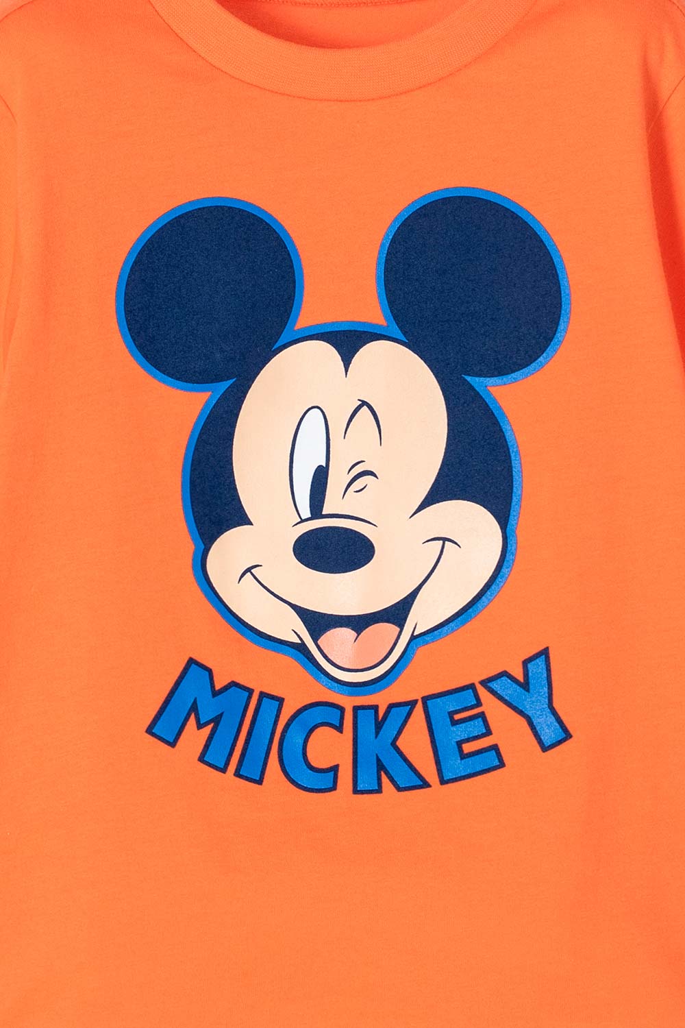 CAMISETA DE MICKEY MOUSE MANGA CORTA NARANJA PARA NIÑO