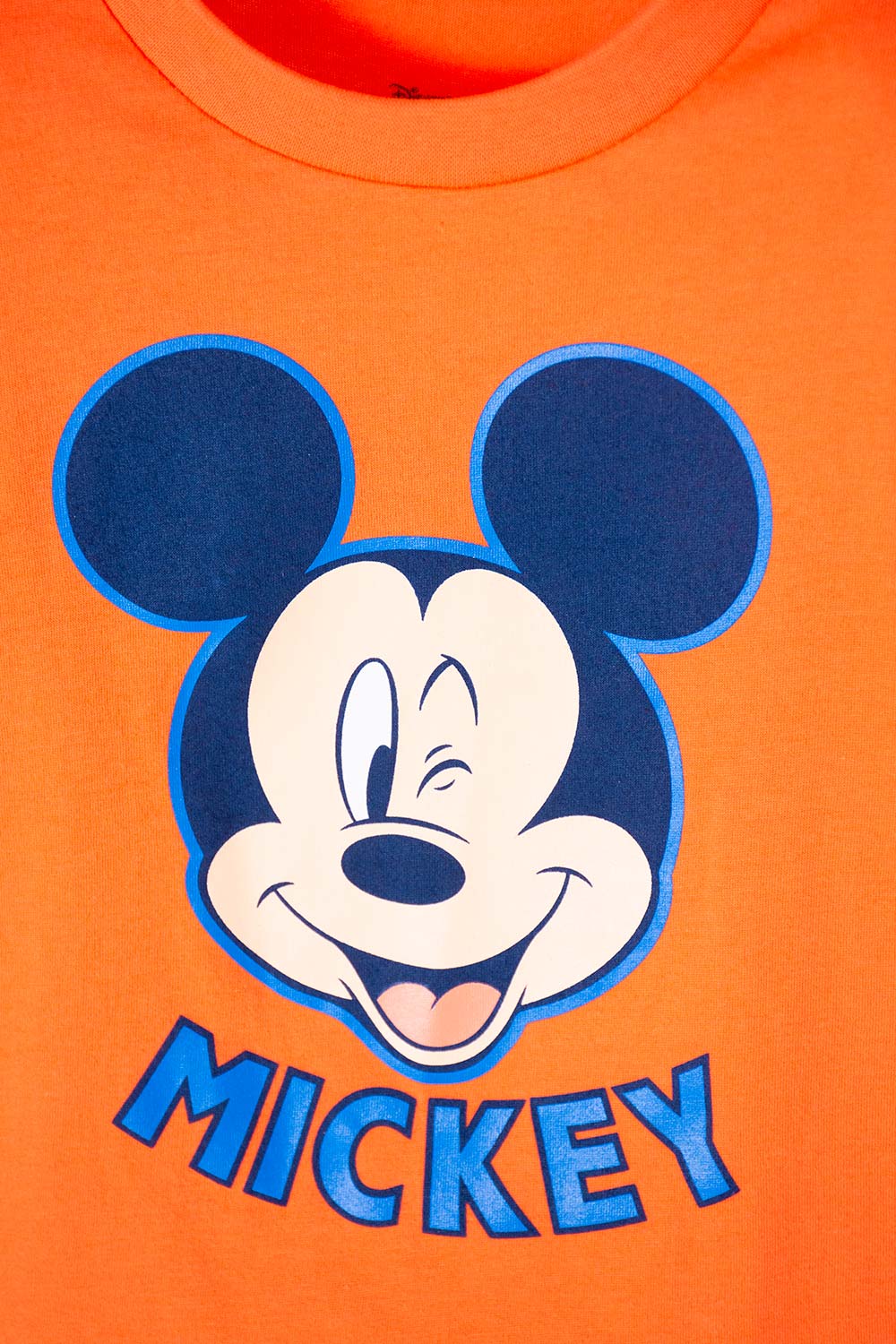 CAMISETA DE MICKEY MOUSE MANGA CORTA NARANJA PARA NIÑO