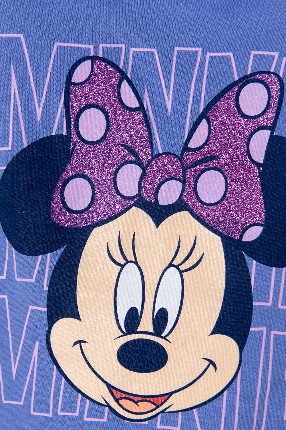 CAMISETA DE MINNIE MOUSE AZUL MANGA CORTA PARA NIÑA 2T A 5T