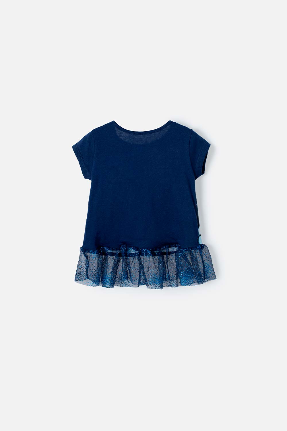 CAMISETA DE LAS PRINCESAS DISNEY MANGA CORTA AZUL PARA NIÑA 2T A 5T