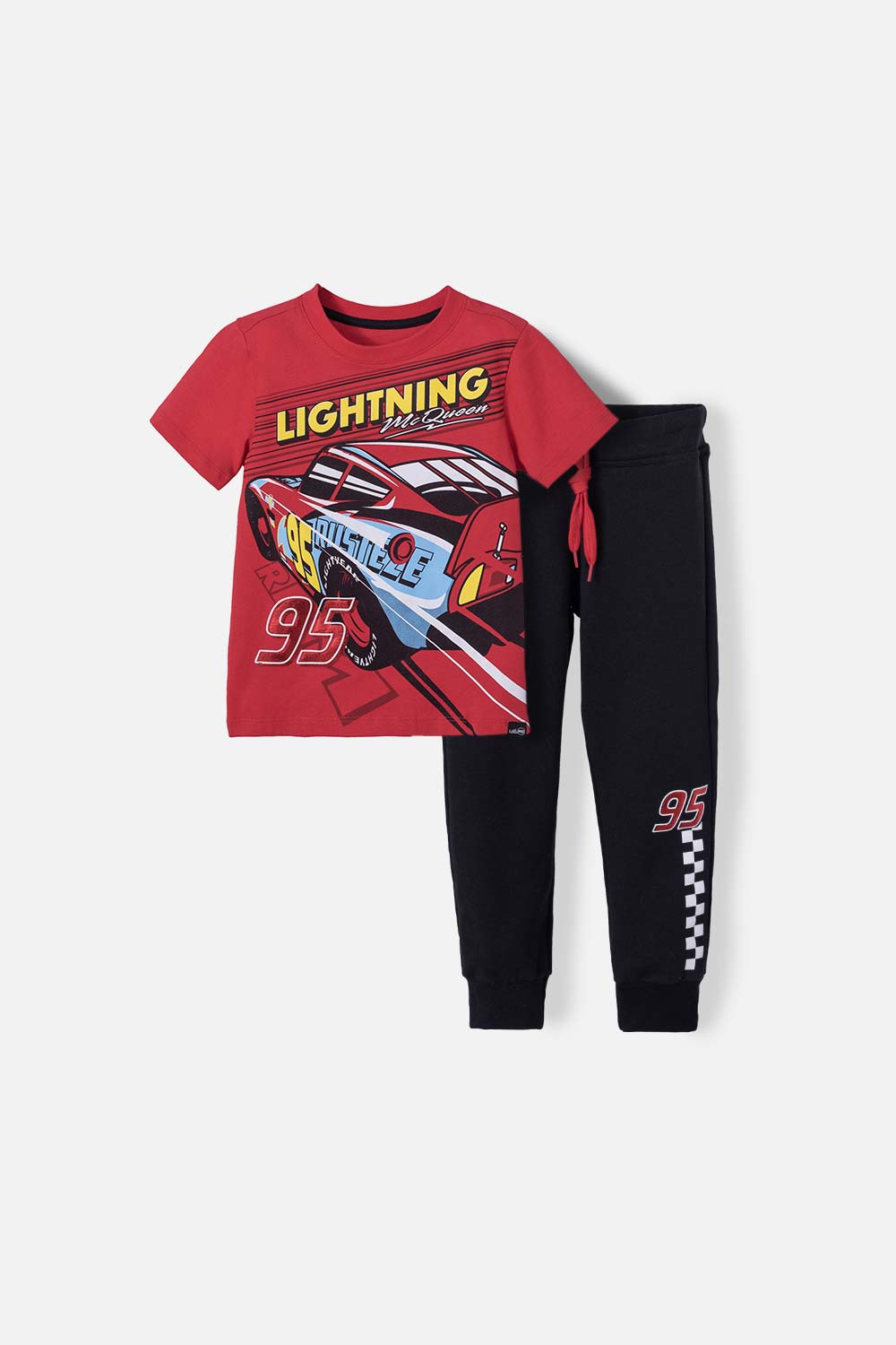 CONJUNTO DE CARS MULTICOLOR DE PANTALÓN LARGO PARA NIÑO 2T A 5T