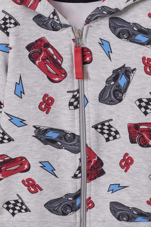 BUZO DE CARS CON CIERRE GRIS PARA NIÑO