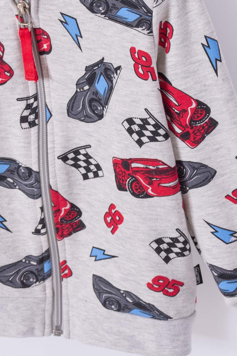 BUZO DE CARS CON CIERRE GRIS PARA NIÑO