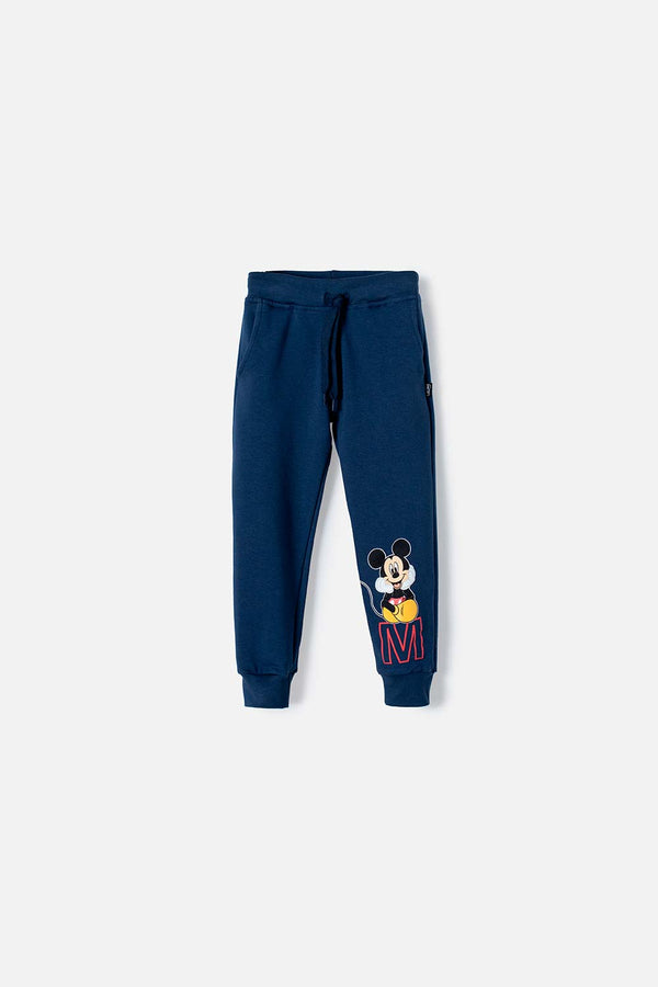 JOGGER DE MICKEY MOUSE AZUL CON ESTAMPADO EN RELIEVE PARA NIÑO 2T A 5T