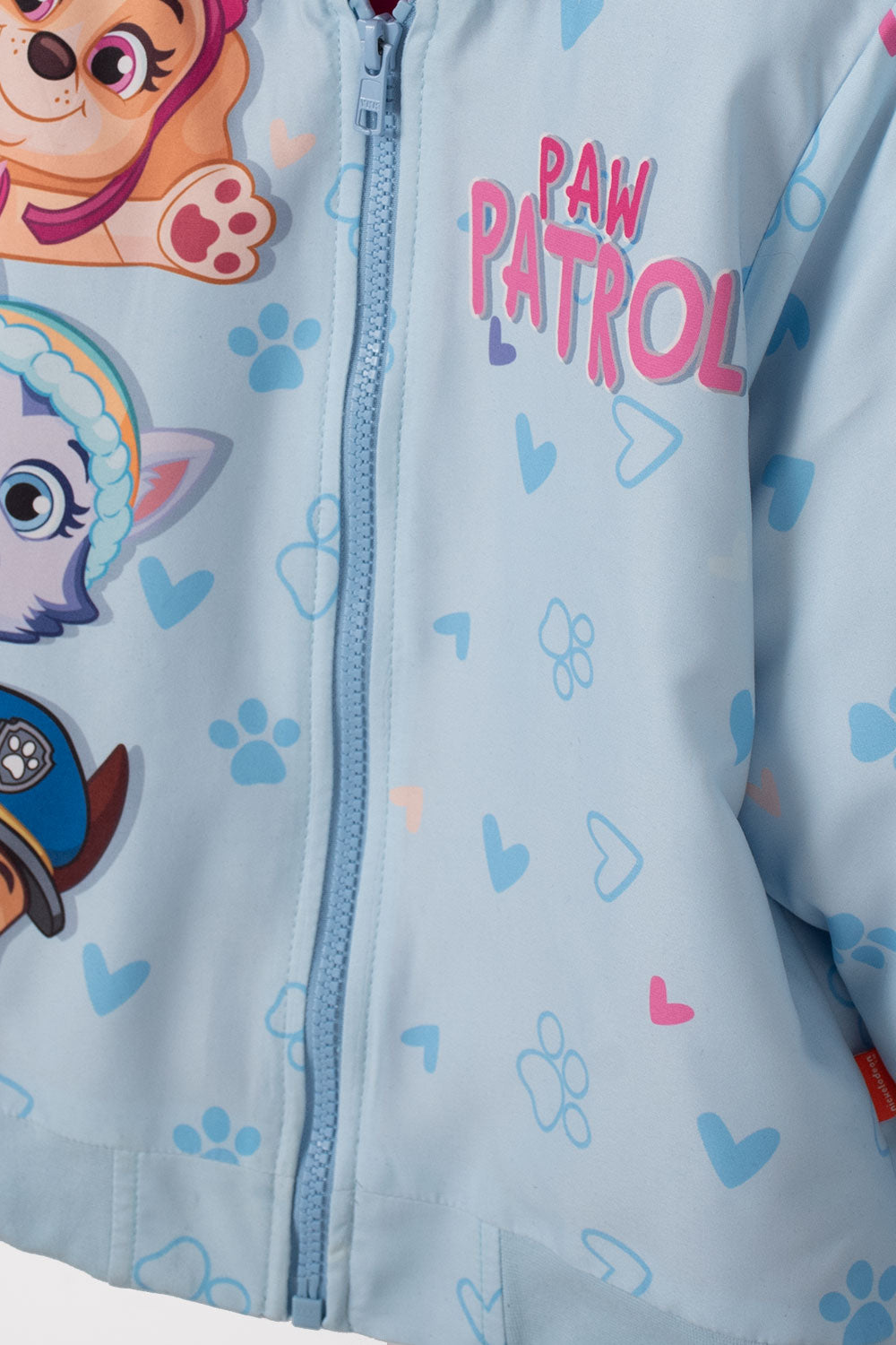 CHAQUETA DE PAW PATROL AZUL CLARO CON CAPUCHA PARA NIÑA 2T A 5T