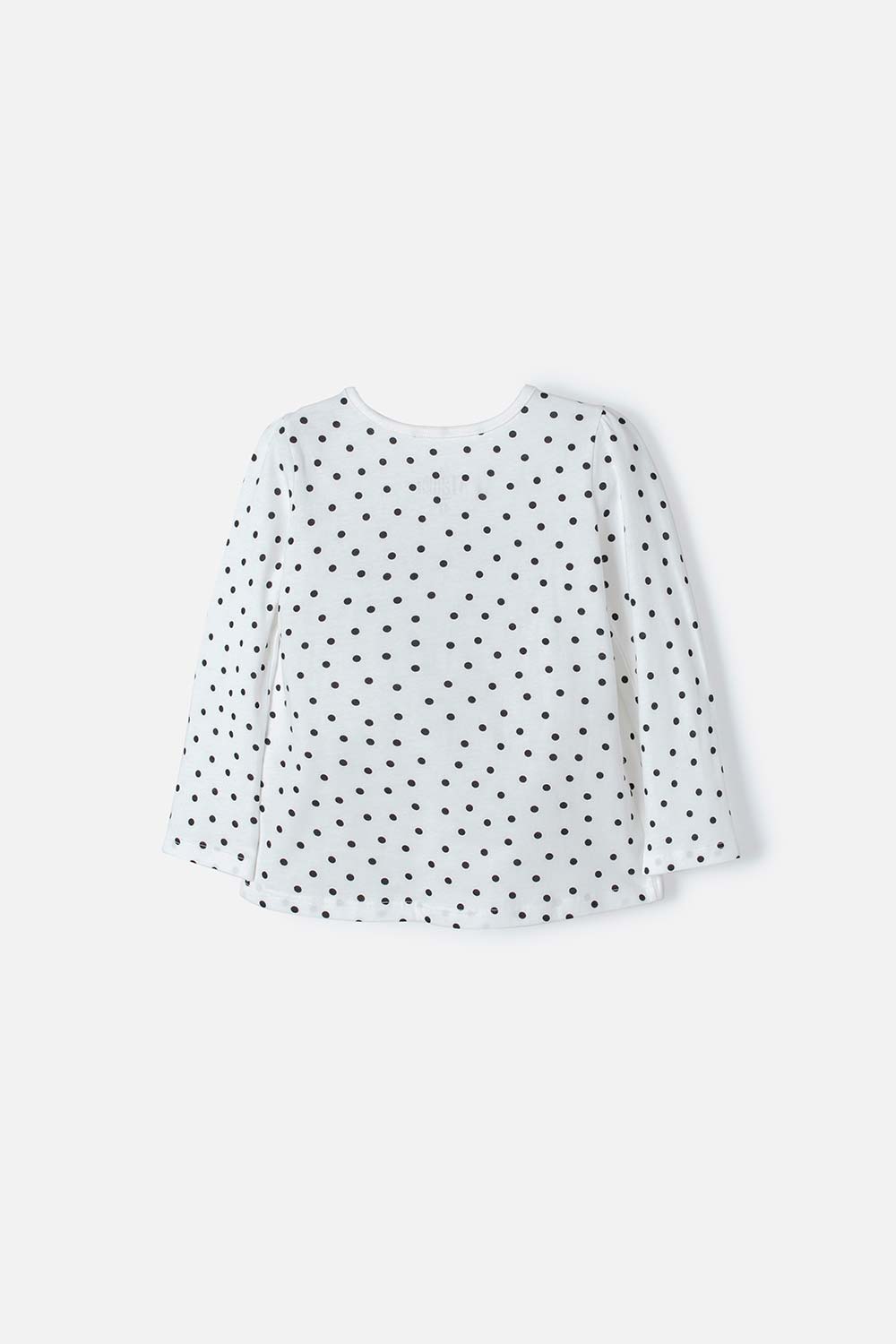 CAMISETA MINNIE MOUSE MARFIL MANGA LARGA PARA NIÑA 2T A 5T