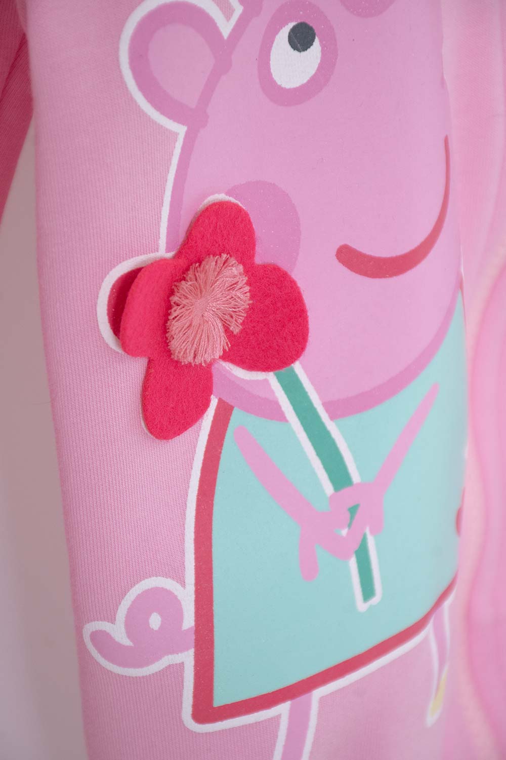 BUZO DE PEPPA PIG ROSADO ABIERTO CON CAPUCHA PARA NIÑA 2T A 5T