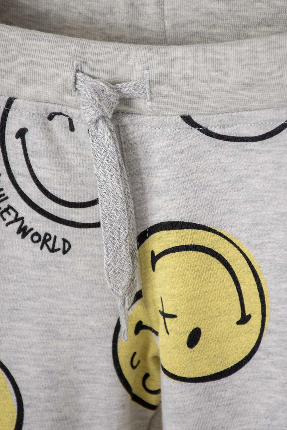 CONJUNTO DE SMILEY GRIS JASPE DE PANTALÓN LARGO PARA NIÑO 2T A 5T