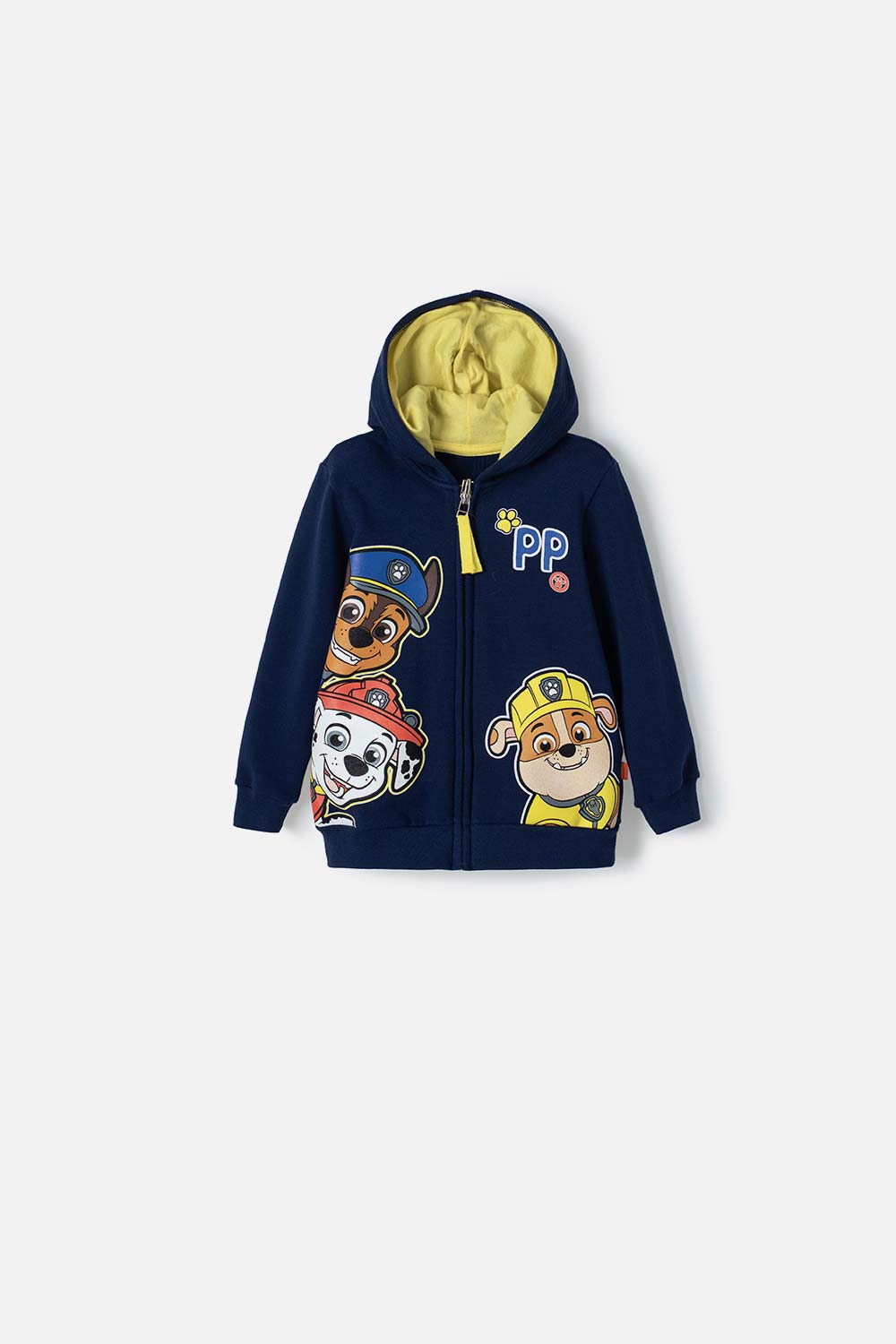 BUZO DE PAW PATROL AZUL Y AMARILLO CON CAPUCHA PARA NIÑO 2T A 5T