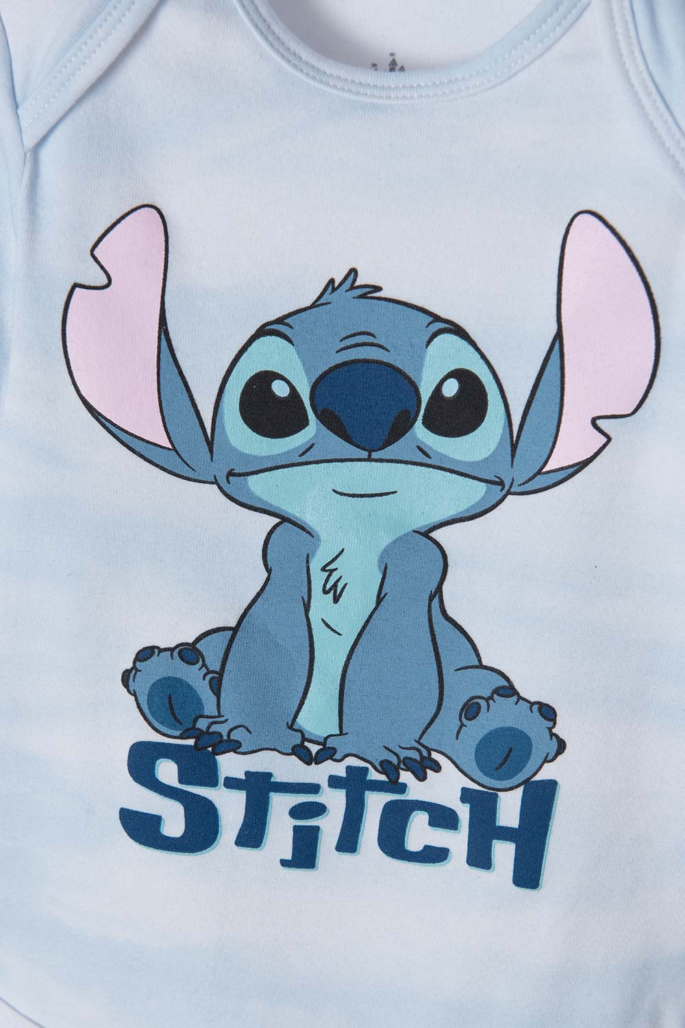PIJAMA DE STITCH CON GORRO AZUL PARA BEBÉ NIÑO