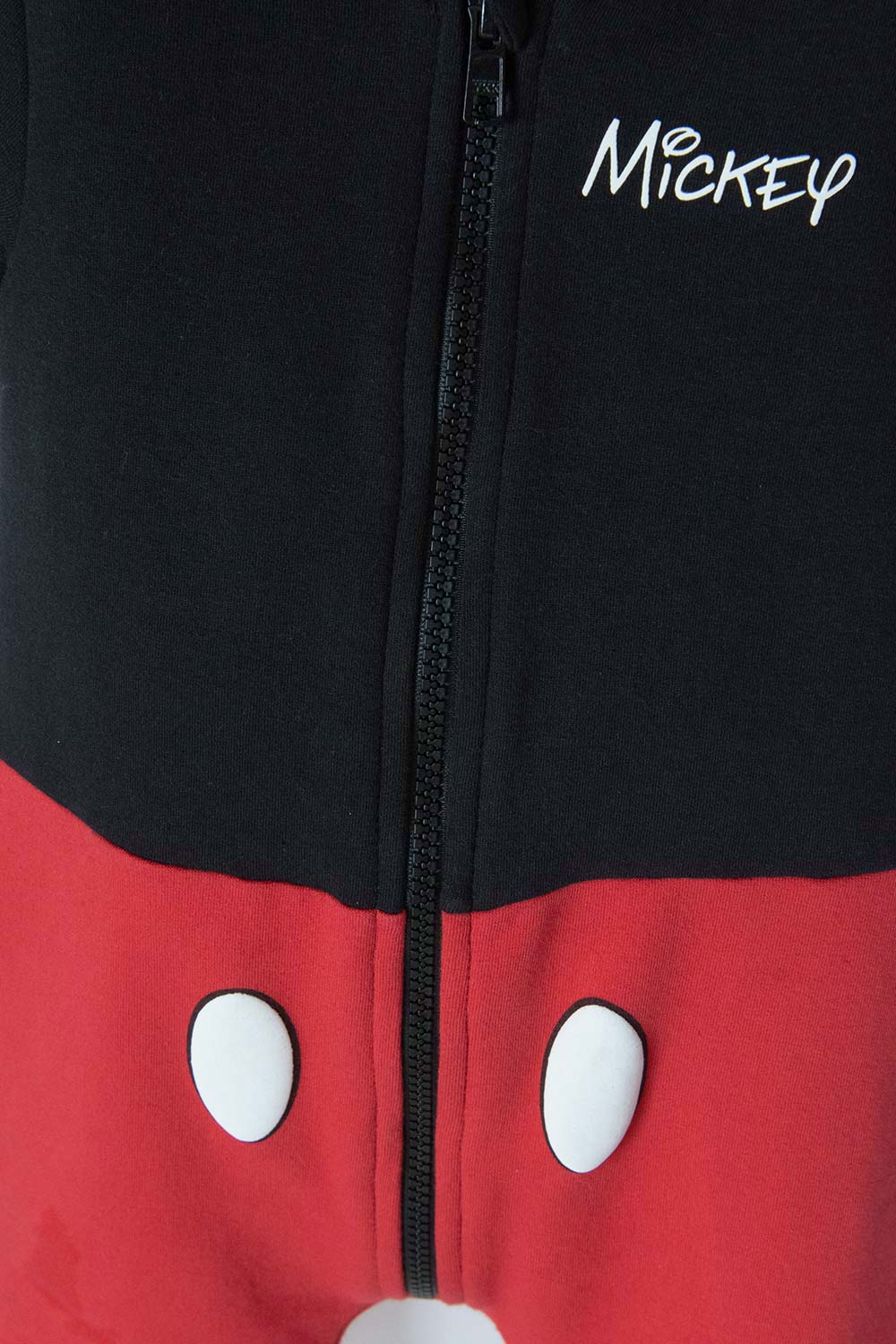 ENTERIZO DE MICKEY MOUSE NEGRO Y ROJO CORTO PARA BEBÉ NIÑO