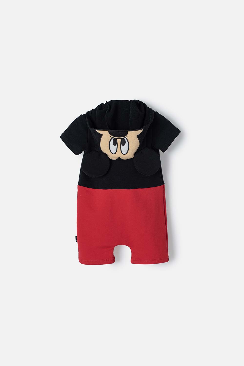 ENTERIZO DE MICKEY MOUSE NEGRO Y ROJO CORTO PARA BEBÉ NIÑO