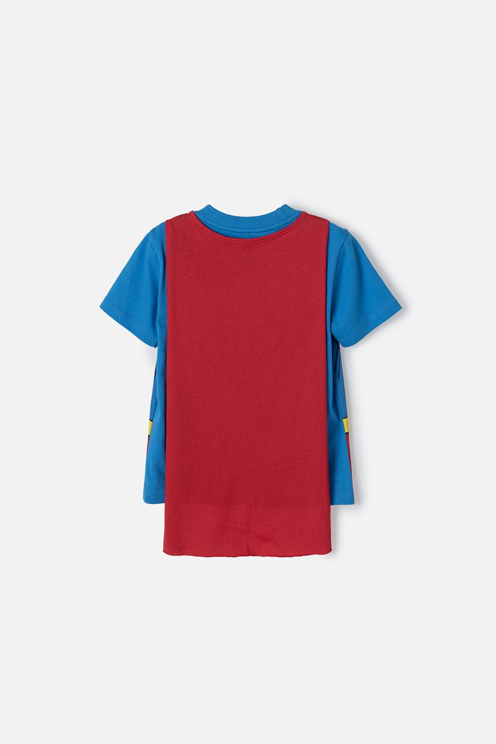 CAMISETA DE SUPERMAN AZUL Y ROJA CON MANUALIDAD 3D PARA NIÑO 2T A 5T