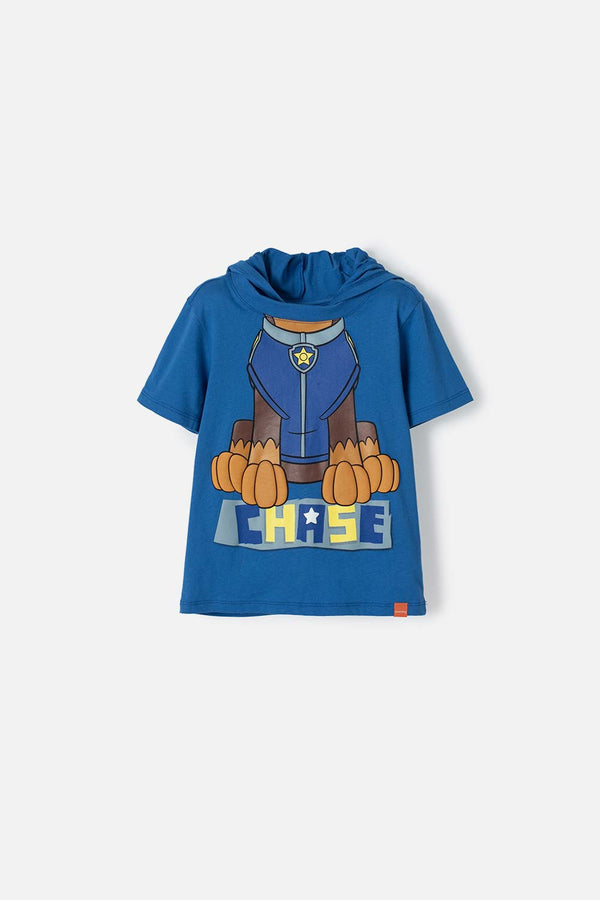 CAMISETA DE PAW PATROL AZUL MANGA CORTA PARA NIÑO 2T A 5T