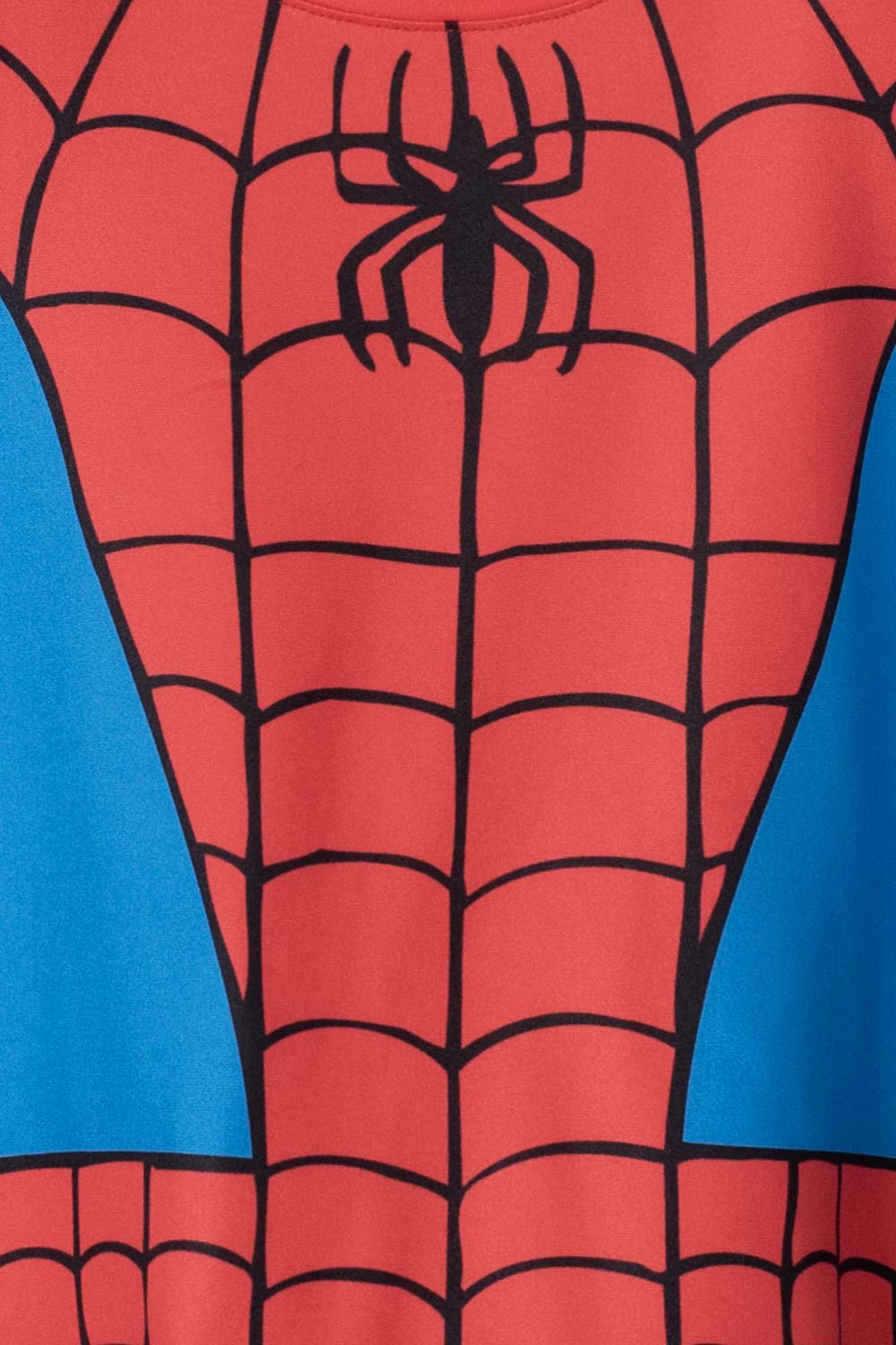 PIJAMA DE SPIDER- MAN AZUL, ROJA Y NEGRA DE MANGA LARGA PARA NIÑO 2T A 5T