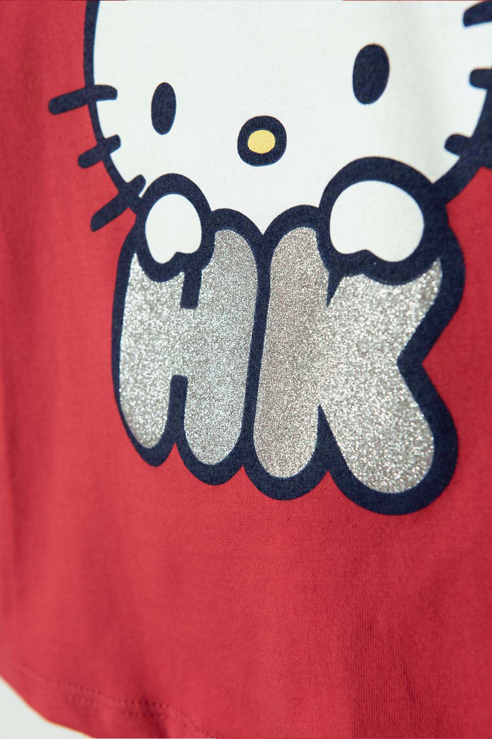 CAMISETA DE HELLO KITTY MANGA CORTA ROJA PARA NIÑA 2T A 5T